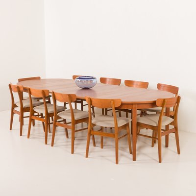 Teak Extendable Dining Table by CJ Rosengaarden, Denmark, 1960s