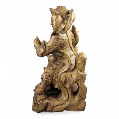 Chinese Artist, Large Temple Guardian Zhenwu, 1800s, Painted
