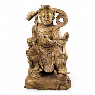 Chinese Artist, Large Temple Guardian Zhenwu, 1800s, Painted