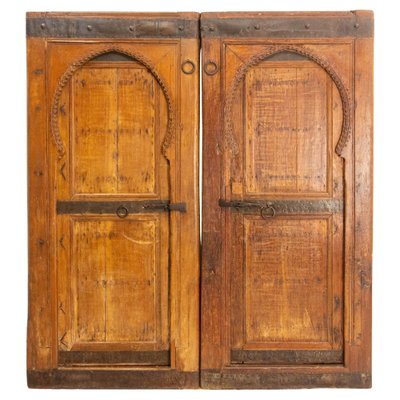 Antique Moroccan Cedar Double Doors, 1700s, Set of 2 for sale at