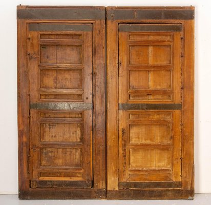 Antique Moroccan Cedar Double Doors, 1700s, Set of 2 for sale at