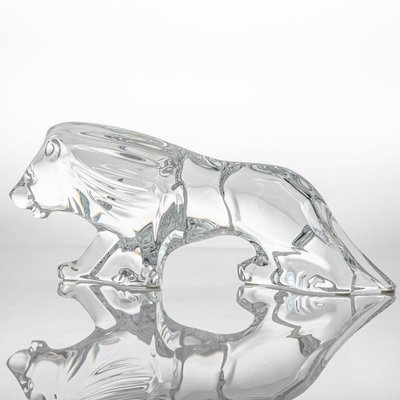 Crystal Lion from Baccarat, France, 1990s for sale at Pamono