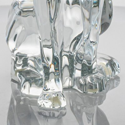 Large Crystal Leopard from Baccarat, France, 1990s for sale at Pamono