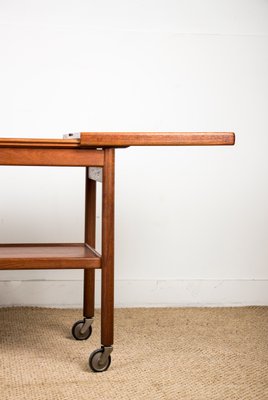 Danish Teak Extendable Serving Cart with Two Levels by Kurt