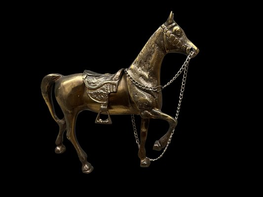Carrello Per Cavalli In Ottone Con Finitura Anticata, Decorazione Rara Per Regali E Collezione, 12,7 Cm