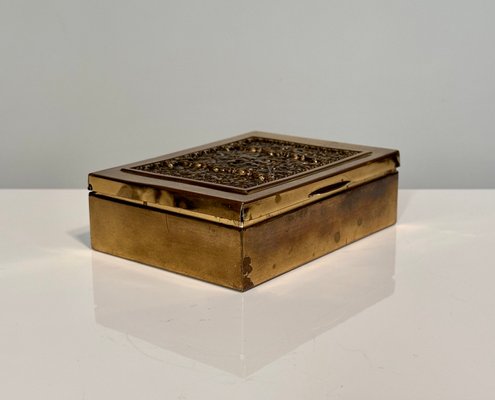 bronze cigarette case Small Art Nouveau Brass Cigarette Case from Erhard & Söhne, Germany, 1930s  for sale at Pamono