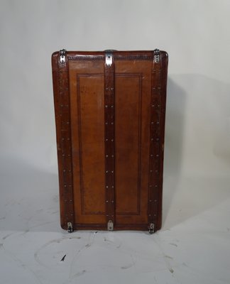 Malle Courrier Goyard 1893 - Cuir, Bois, Avec Clef, Marquise De Preaulx, Reconditionnée