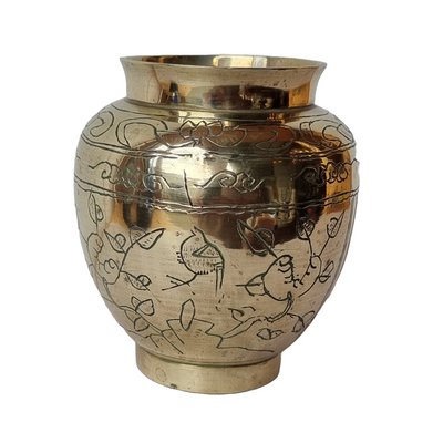 Chinesische Mid-Century Modern Messing Vase, 1950er bei Pamono kaufen