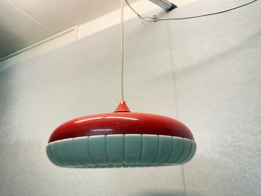 Red Siform UFO Pendant from Siemens, 1960s for sale at Pamono