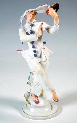 Hoffmann's Tales Mask Dancer Figurine attributed to Paul Scheurich