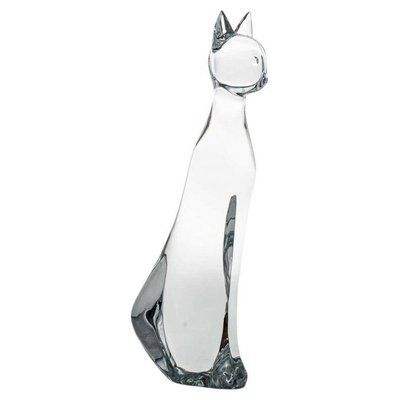 Crystal Cat by Robert Rigot for Baccarat, France, 1970s for sale