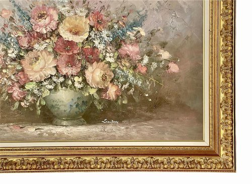 Edmond Sanders, Bouquet of Flowers, Oil Painting for sale at Pamono