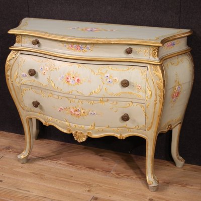 Venetian Lacquered and Gilded Dresser, 1950 for sale at Pamono