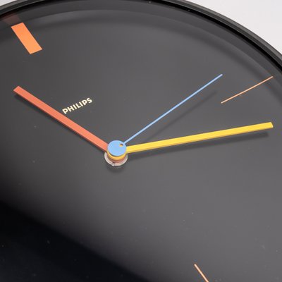 Vintage Wall Clock from Philips, 1980s for sale at Pamono