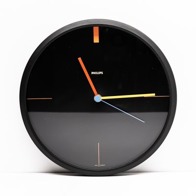 Vintage Wall Clock from Philips, 1980s for sale at Pamono