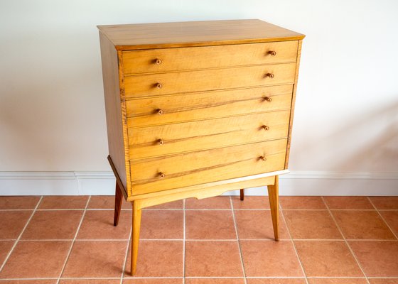Mid-Century Modern Chest of Drawers in Walnut by Alfred Cox for