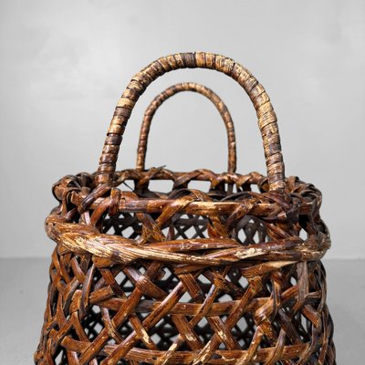 Japanese Bamboo Hanakago Ikebana Basket, 1940s for sale at Pamono