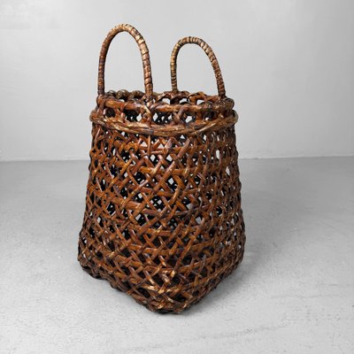 バッグ Hanaka Japanese Bamboo Hanakago Ikebana Basket, 1940s for sale at Pamono