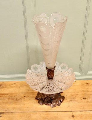 Carved Black Forest and Baccarat Crystal Epergne Vase for sale at