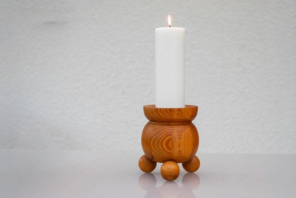 Weihnachtskerzenhalter aus Holz von Stig Johnsson für Smålandsslöjd, Schweden, 1975 bei Pamono kaufen