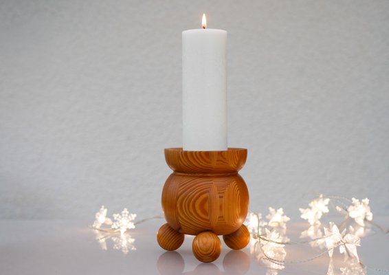 Weihnachtskerzenhalter aus Holz von Stig Johnsson für Smålandsslöjd, Schweden, 1975 bei Pamono kaufen
