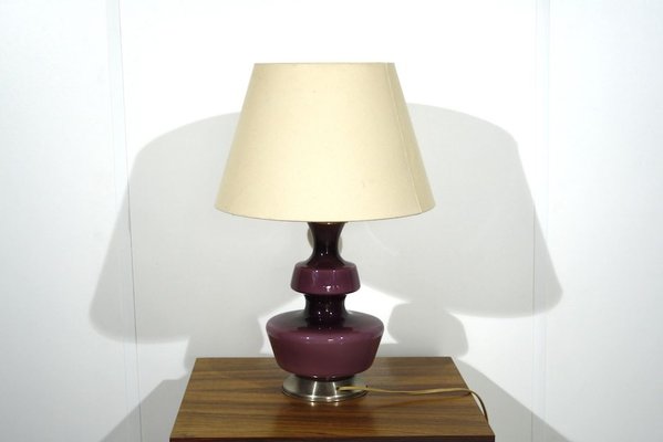 Vintage purple 2024 glass lamp