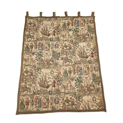 Vintage Rosel Wall Tapestry with Medieval Decor, 1950s for sale at