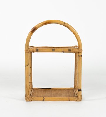 Mid-Century 2-stufiges Wandregal aus Rattan & Bambus, Italien, 1960er bei  Pamono kaufen
