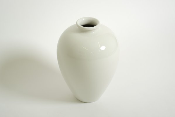 Large Bauhaus White Porcelain Vase by Trude Petri for KPM Berlin, 1930s