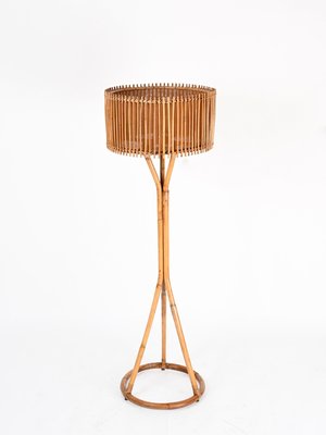 Moderne Mid-Century Stehlampe aus Bambus & Rattan von Franco Albini, 1960er  bei Pamono kaufen