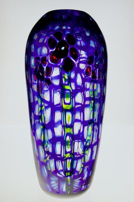 Vintage Murano Glass Vase with Murrine Romane by Carlo Scarpa