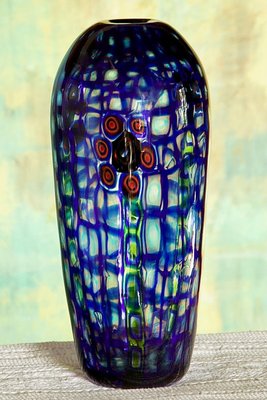 Vintage Murano Glass Vase with Murrine Romane by Carlo Scarpa