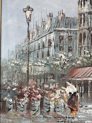 Louis Anthony Burnett, Notre Dame de Paris, Oil Painting, Framed