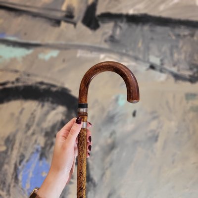 Bastone da passeggio in bambù con cavallo