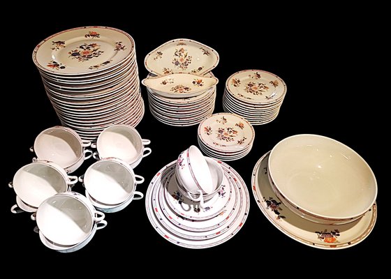 Large Porcelain Dinner Service by Raynaud Limoges, 1960s, Set of