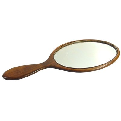 Kleiner Teak Handspiegel, 1970er bei Pamono kaufen