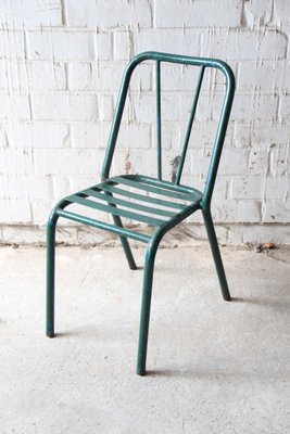 vintage green metal bistro chair 1940s for sale at pamono