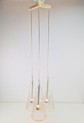 Italian Glass Fucsia 3 Pendant Lamp by Achille Castiglioni for