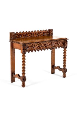 Victorian Carved Oak Hall Table for sale at Pamono