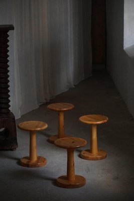 Mid-Century Danish Pine Stools or Pedestals by Rainer Daumiller