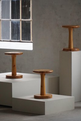 Mid-Century Danish Pine Stools or Pedestals by Rainer Daumiller