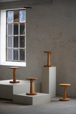 Mid-Century Danish Pine Stools or Pedestals by Rainer Daumiller