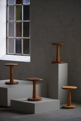 Mid-Century Danish Pine Stools or Pedestals by Rainer Daumiller