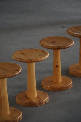 Mid-Century Danish Pine Stools or Pedestals by Rainer Daumiller