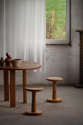 Mid-Century Danish Pine Stools or Pedestals by Rainer Daumiller