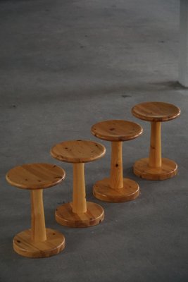 Mid-Century Danish Pine Stools or Pedestals by Rainer Daumiller