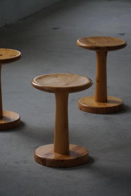 Mid-Century Danish Pine Stools or Pedestals by Rainer Daumiller
