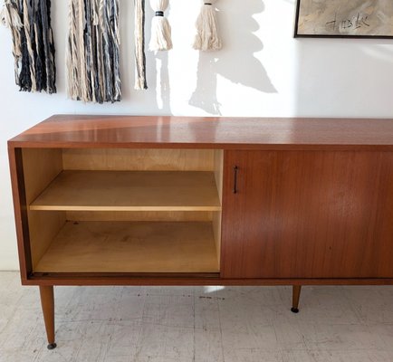 Mid-Century Teak Sideboard with Vigneron Ceramic Tile Front by