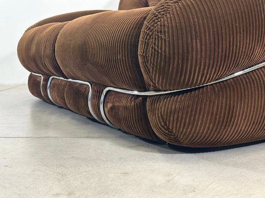 Okay Sofa in Velvet by Adriano Piazzesi, 1970s for sale at Pamono