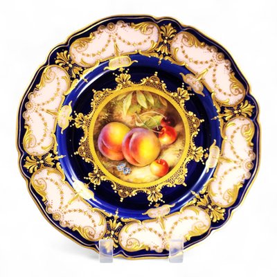 Fruit Cabinet Plate by R. Sebright for Royal Worcester / Maple